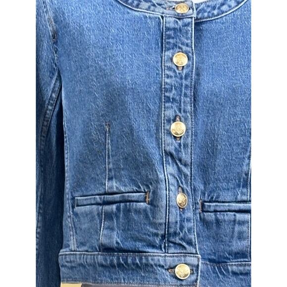 J. Crew Louisa Lady Jacket, blue denim, NWT, polished casual, classic preppy - Picture 4 of 6